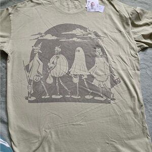 American Eagle Outfitters  Light Olive Halloween Graphic T-Shirt